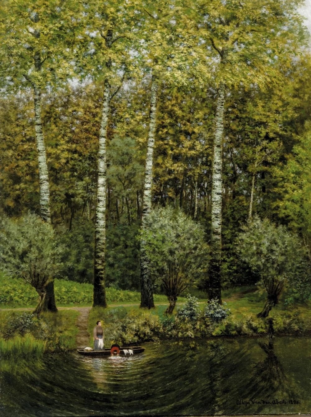 (Sint - Martens, Latem, 27 agosto 1835, Sint, Martens, Latem, 16 novembre 1918), Donne che sciacquano la biancheria (1890)